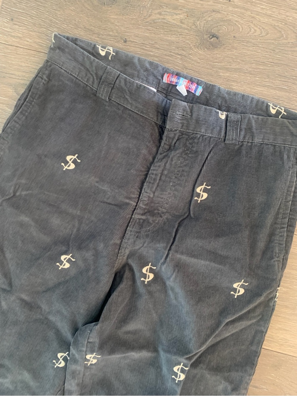 Urban Outfitters Critter Icon Dollar Money Sign Gray Corduroy Skate Street Pants View 3